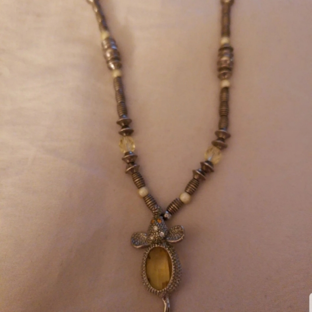 Handmade unique mouse necklace